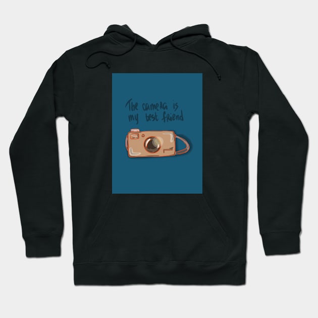 The camera is my best friend Hoodie by Zjuka_draw